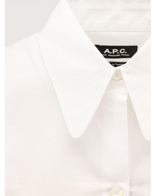 A.P.C. White Organic Cotton Shirt