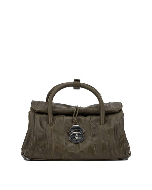 Women's Green "Dotta Pleated" Hand Bag