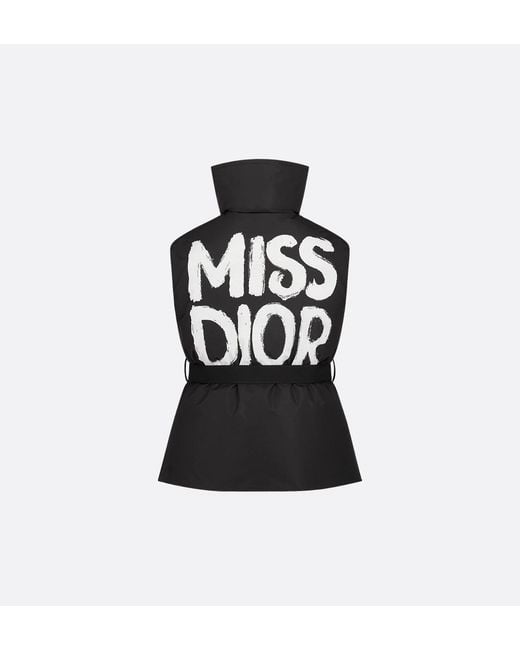 Dior Black Alps Belted Sleeveless Down Jacket