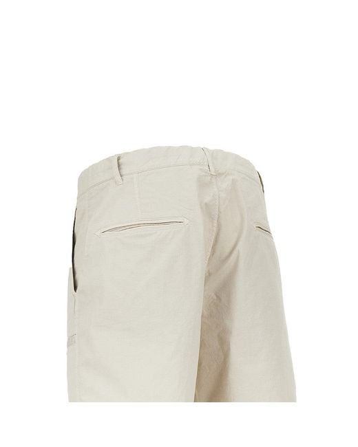 Aspesi Gray Cotton Micro Twill Shorts for men