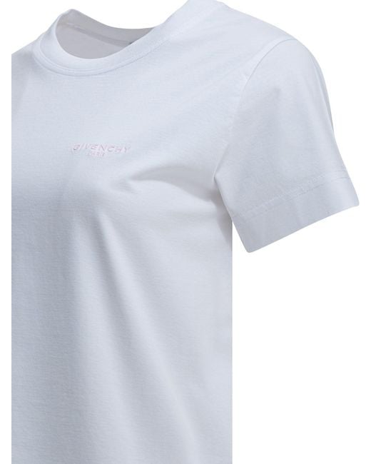 Givenchy White Crewneck T-Shirt With Logo