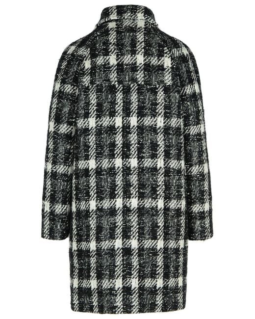 Fay Black Cotton Blend Coat