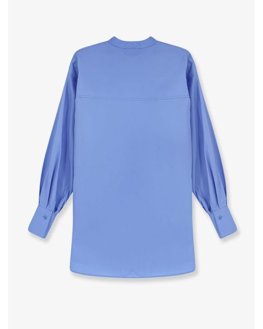 Nude Blue Oversize Cotton Shirt