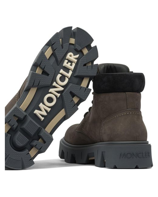 Moncler Black "Peak City" Lace-Up Boots for men