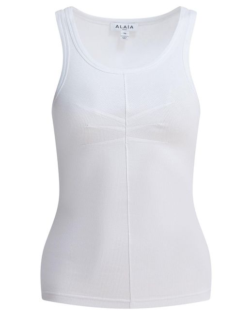 Women's White Cotton Tank Top