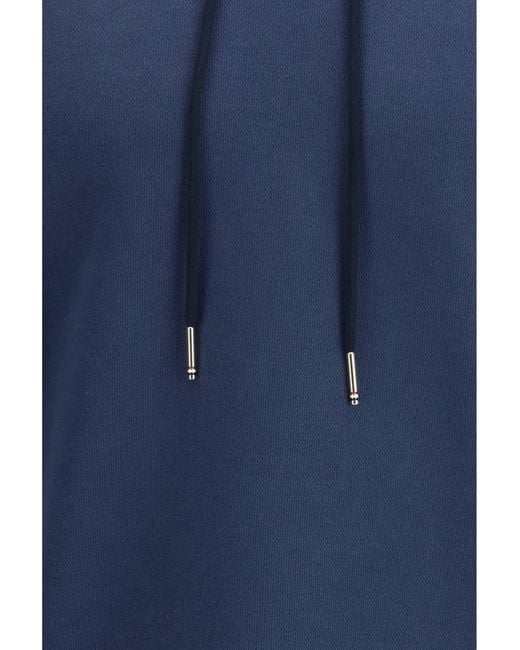 Thom Browne Blue Cotton Hoodie for men