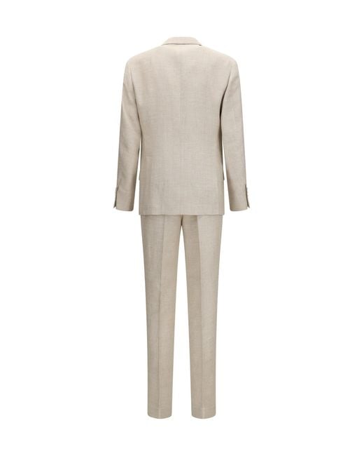 Brunello Cucinelli Natural Hopsack Suit for men