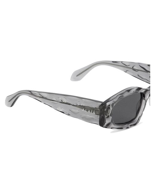 Alaïa Gray Sunglasses With Geometric Shape