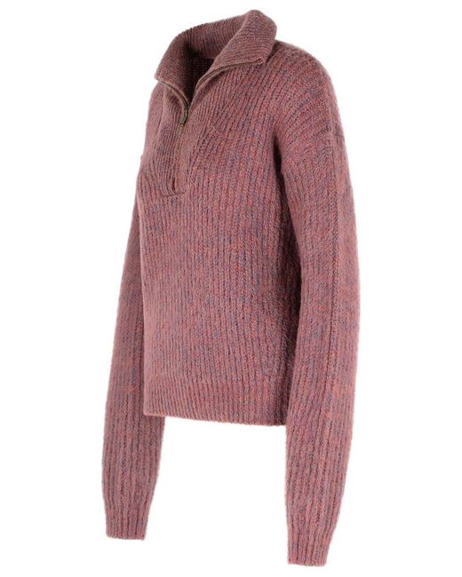 Isabel Marant Red Mallow Mohair Blend Sweater