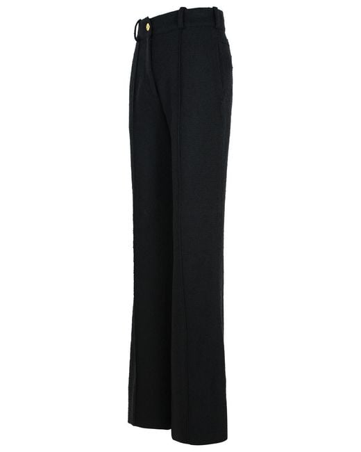 Patou Blue Wool Blend Flare Pants