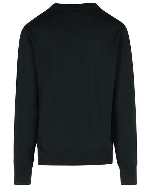 Balmain Black Merino Wool Sweater for men
