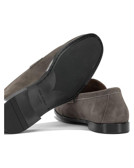 Ferragamo Gray "Tiberio" Moccasins for men