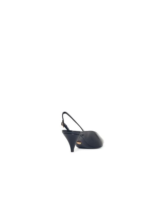 Versace Blue 'La Medusa' Lear Slingbacks