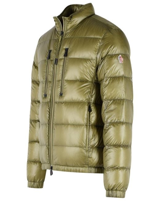 Moncler Green Foldable Short 'Orres' Polyamide Down Jacket for men