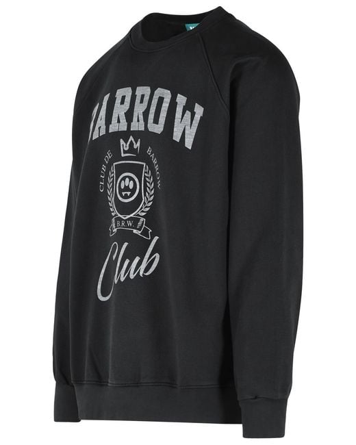 Barrow Black Cotton Sweatshirt for men
