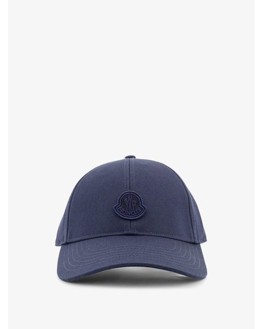 Moncler Blue Cotton Baseball Hat