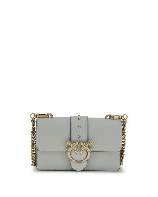 Pinko Gray Shoulder Bag Love One