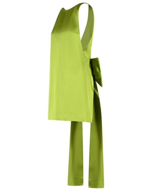 Self-Portrait Green Amibo Mini Dress
