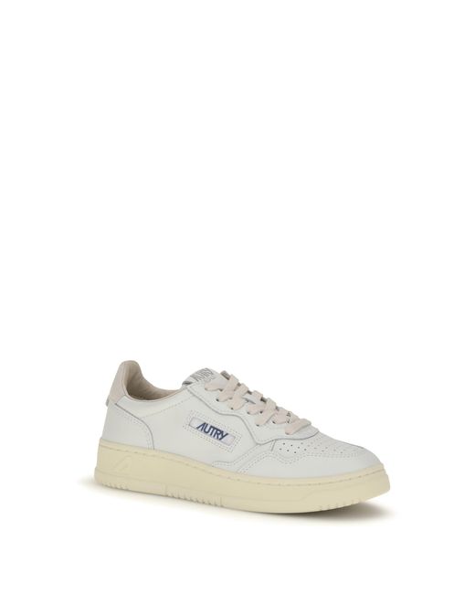 Autry White Medalist Low Leather Sneakers