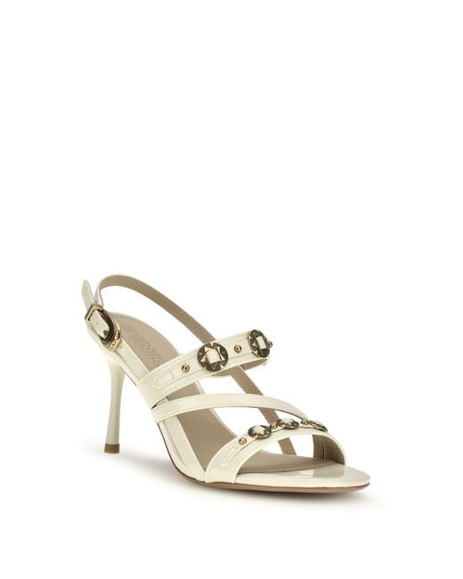 Pinko White Leather Sandals Vanda