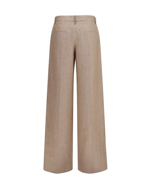 Brunello Cucinelli Natural Linen Pants