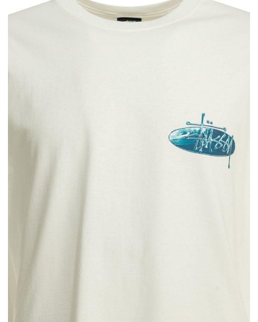 Stussy White Cotton T-Shirt for men