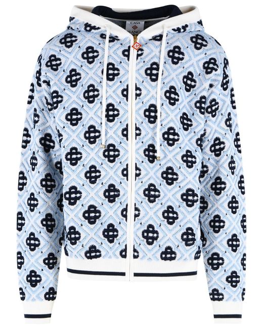 Casablanca Blue Wool Sweatshirt for men