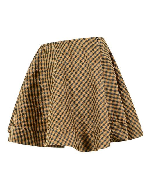 Ganni Natural And Polyester Skirt