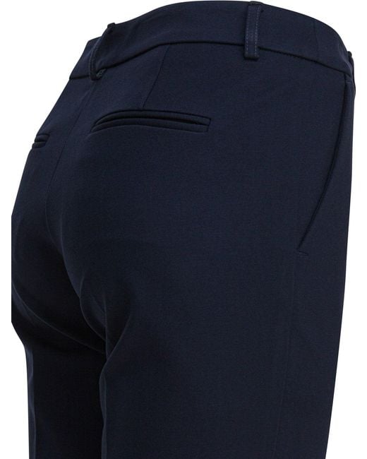 Semler Blue Viscose Pants Trousers