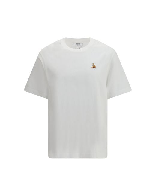 Maison Kitsuné White Cotton T-Shirt Dreaming Fox for men