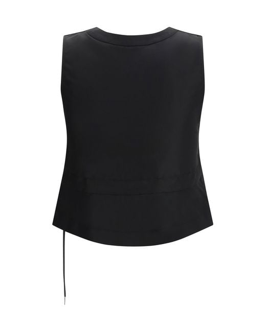 Sacai Black Twill Vest