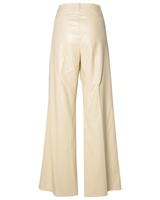 Stand Studio Natural Ivory Polyurethane Blend Trousers