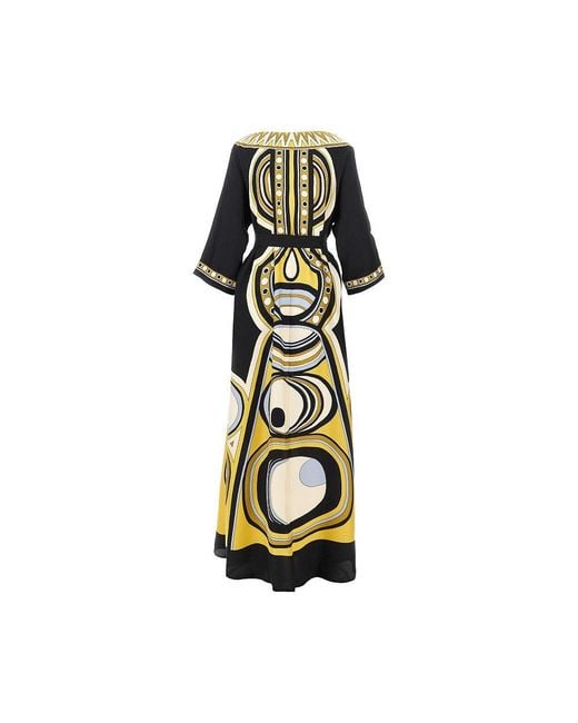 LaDoubleJ Multicolor Printed Silk 'Muumuu' Long Dress