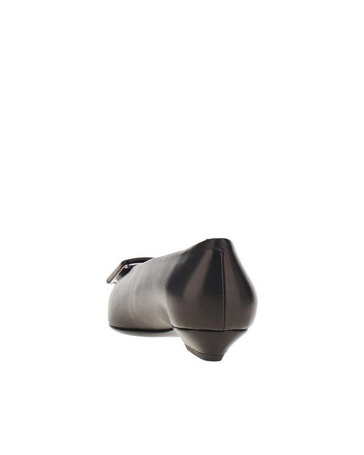 Roger Vivier Black Nappa Leather 'Viv