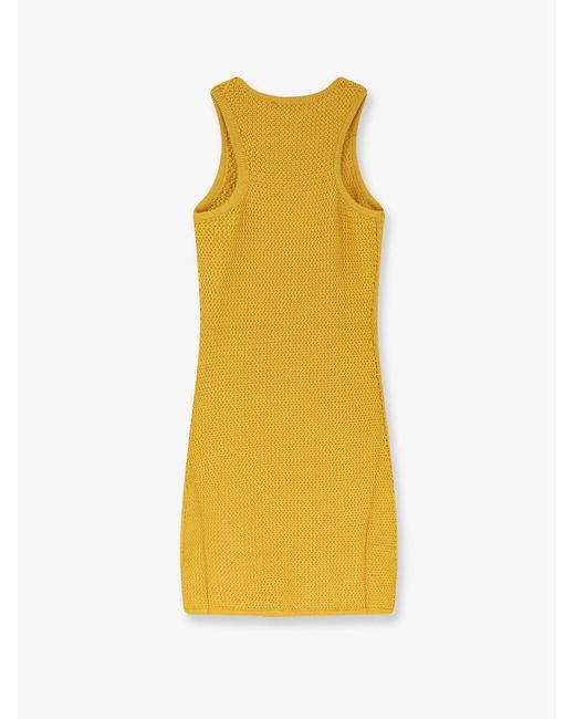 Laneus Yellow Cotton Dress