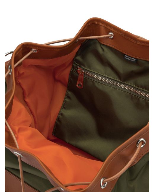PORTER-YOSHIDA &amp; CO Green Porter-Yoshida & Co String Medium Shoulder Bag for men