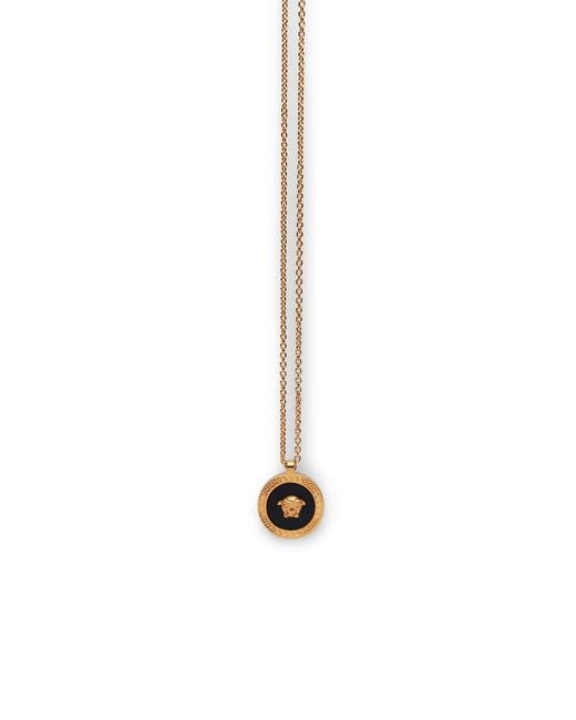 Versace White 'Medusa' Brass Necklace for men