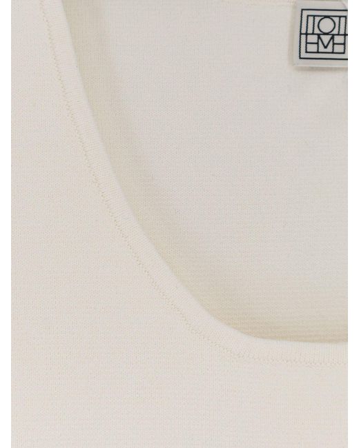 Totême White Viscose Blend Tank Top