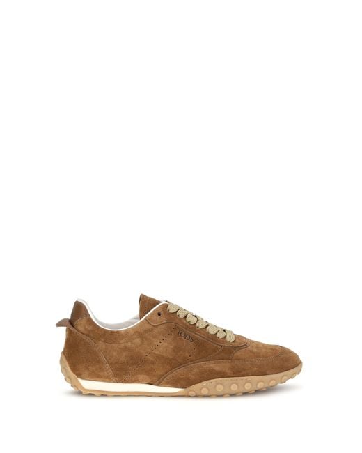 Tod's Brown Suede Leather Sneakers