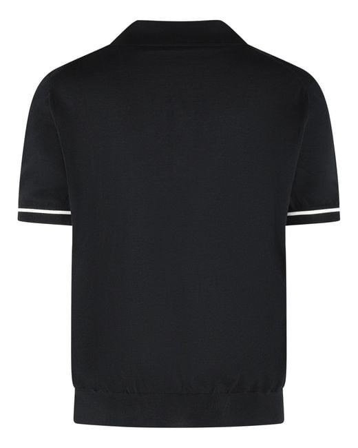 Tom Ford Black Cashmere And Silk Polo Shirt for men
