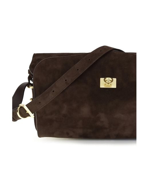 Balenciaga Brown Le 7 Medium Shoulder Bag