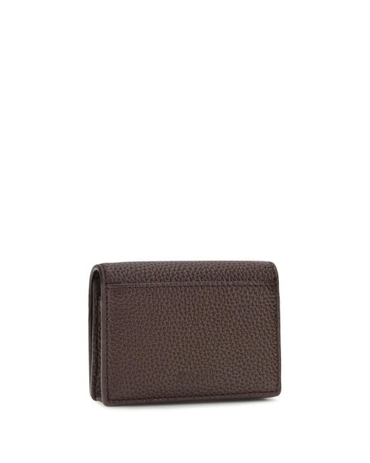Ganni Brown Flap Card Holder