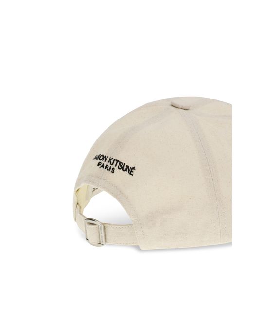 Maison Kitsuné White Baseball Cap