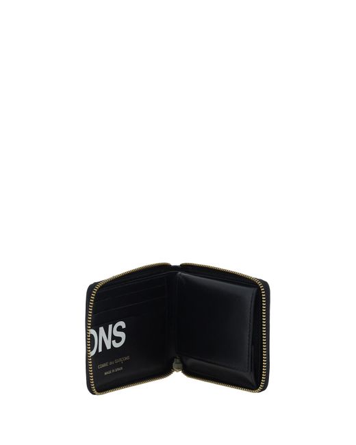 Comme des Garçons Black Zip-Around Wallet Calf Leather for men
