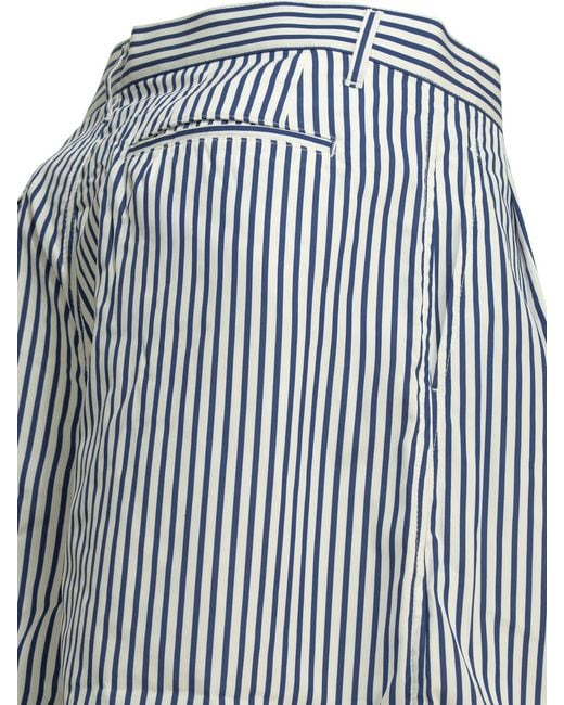 Comme des Garçons Blue Formal Striped Shorts for men