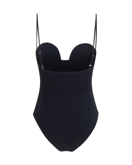 Magda Butrym Blue Retro Bustier One-Piece Swimsuit
