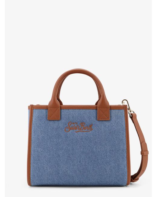 Mc2 Saint Barth Blue Vanity Bag Midi Denim