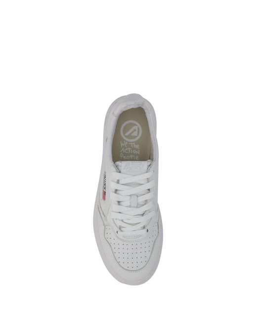Autry White Medalist Low Sneakers for men