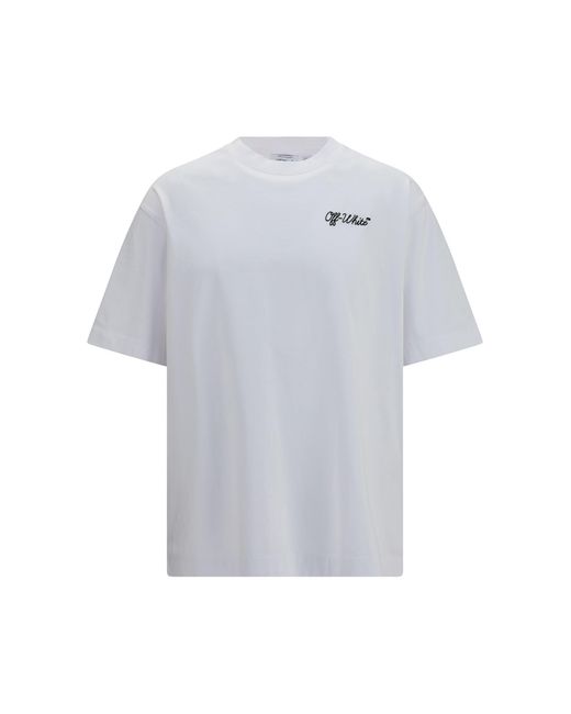 Off-White c/o Virgil Abloh Gray Script Logo Skate T-Shirt for men