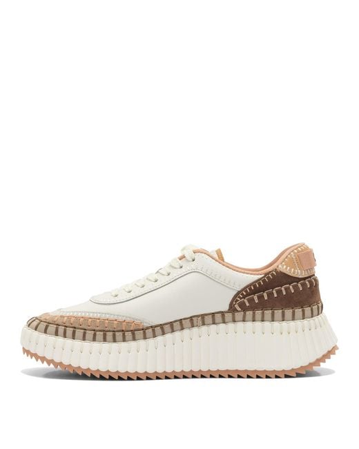 Chloé White "Nama" Sneakers